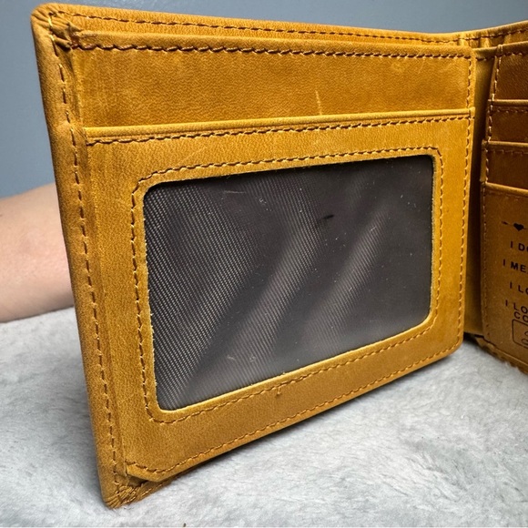 Brown Leather Wallet "To My Man" Bifold with Message | Gift Idea | Never Used - Picture 4 of 13